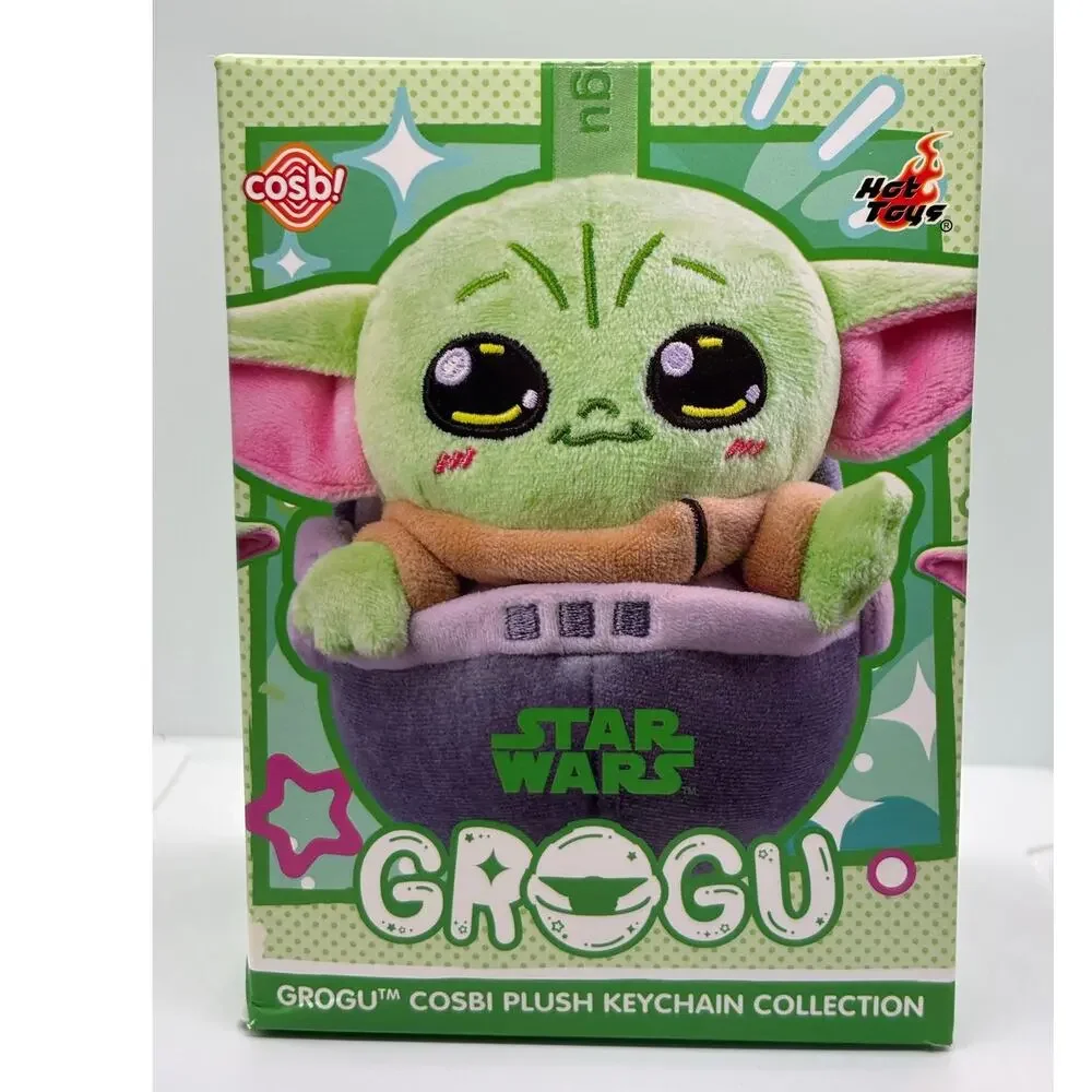 Disney x Star Wars x Cosbi Mandalorian & Grogu Plush Key/Charm, Hover Pram, New